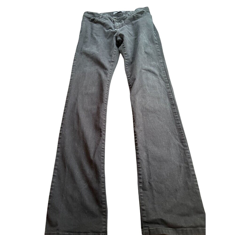 Zara Basic Jeanswear Womens Black Flare Leg Mid Rise Stretch Denim Jeans Size 10